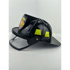 Child's Black Firefighter Hat w/ Eye Shield