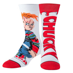 Chucky's Revenge Crew Length Mix Match Knit Socks