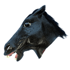 Classic Black Horse Latex Mask