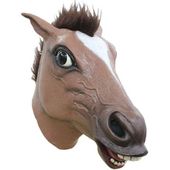 Classic Brown Horse Latex Mask