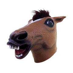 Classic Brown Horse Latex Mask