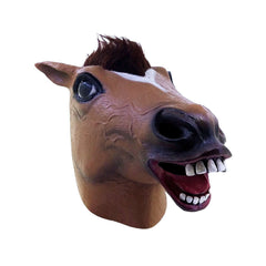 Classic Brown Horse Latex Mask