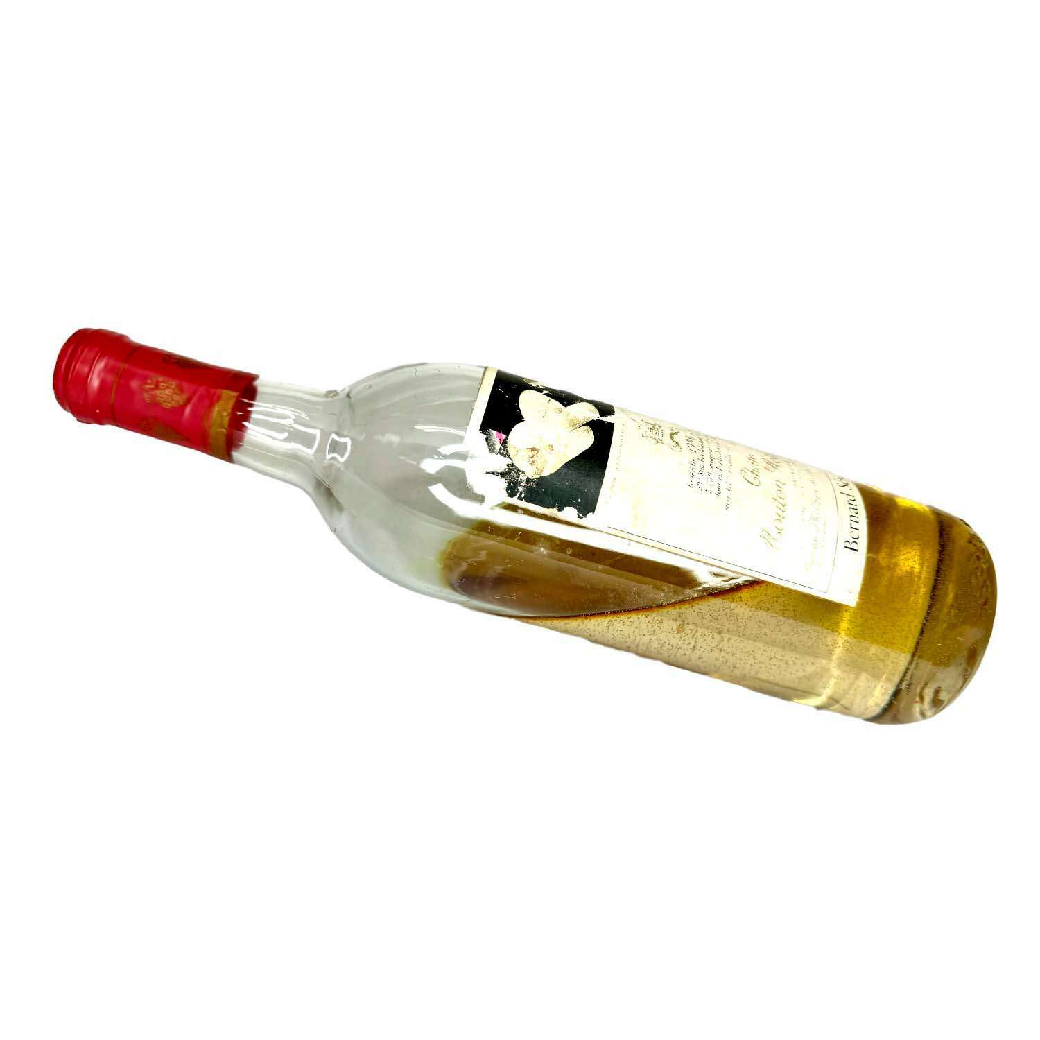 Clear Wine Bottle Stage Prop with Fake Liquid