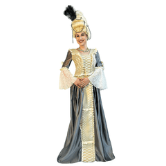 Colonial Lady Lucia Grey/Gold Women's Costume