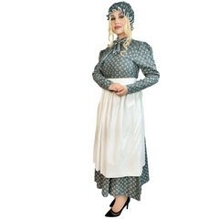 Colonial Middle Class Simple Floral Women's Costume