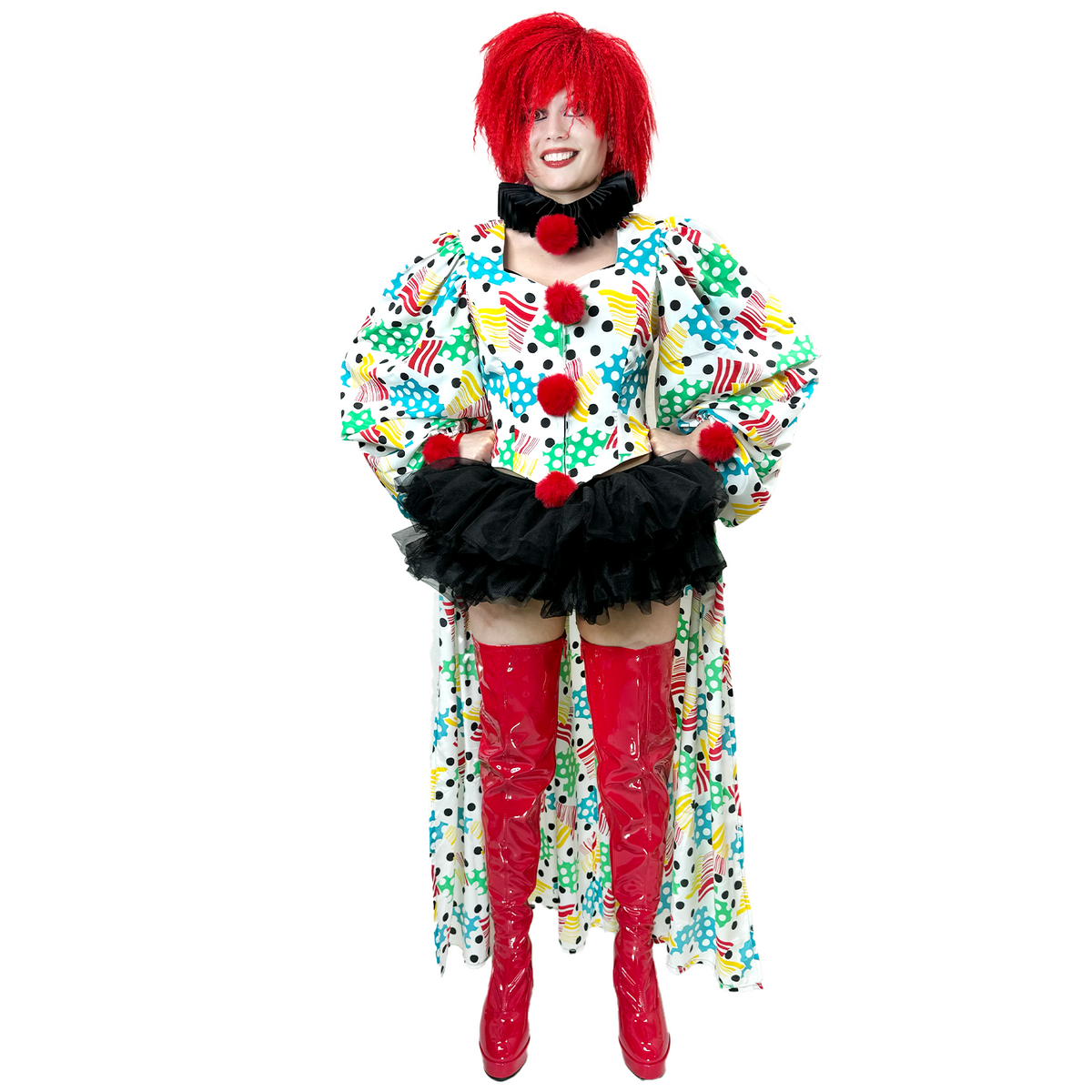 Colorful Carnival Dots Clown Women's Costume