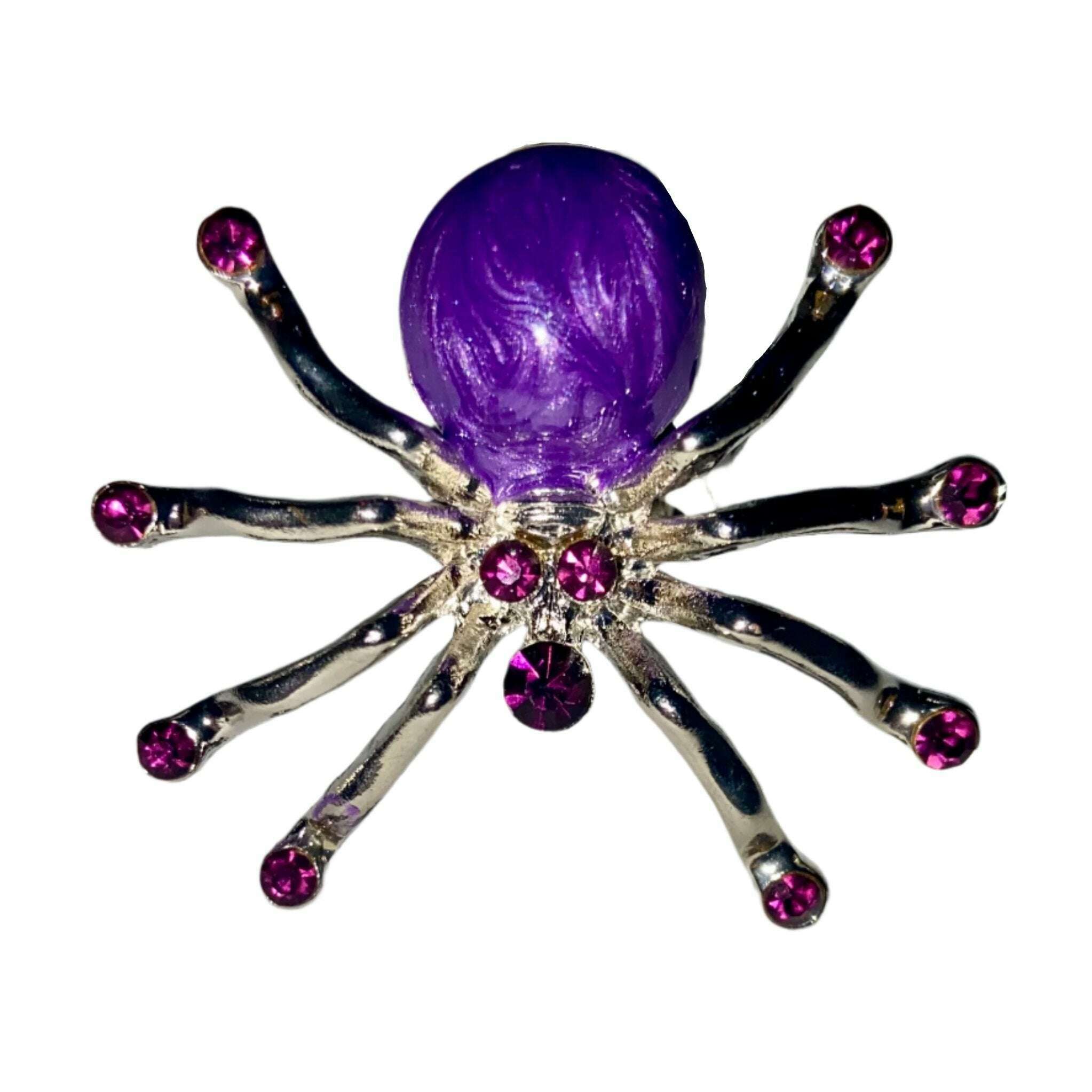 Colorful Crystal Spider Ring