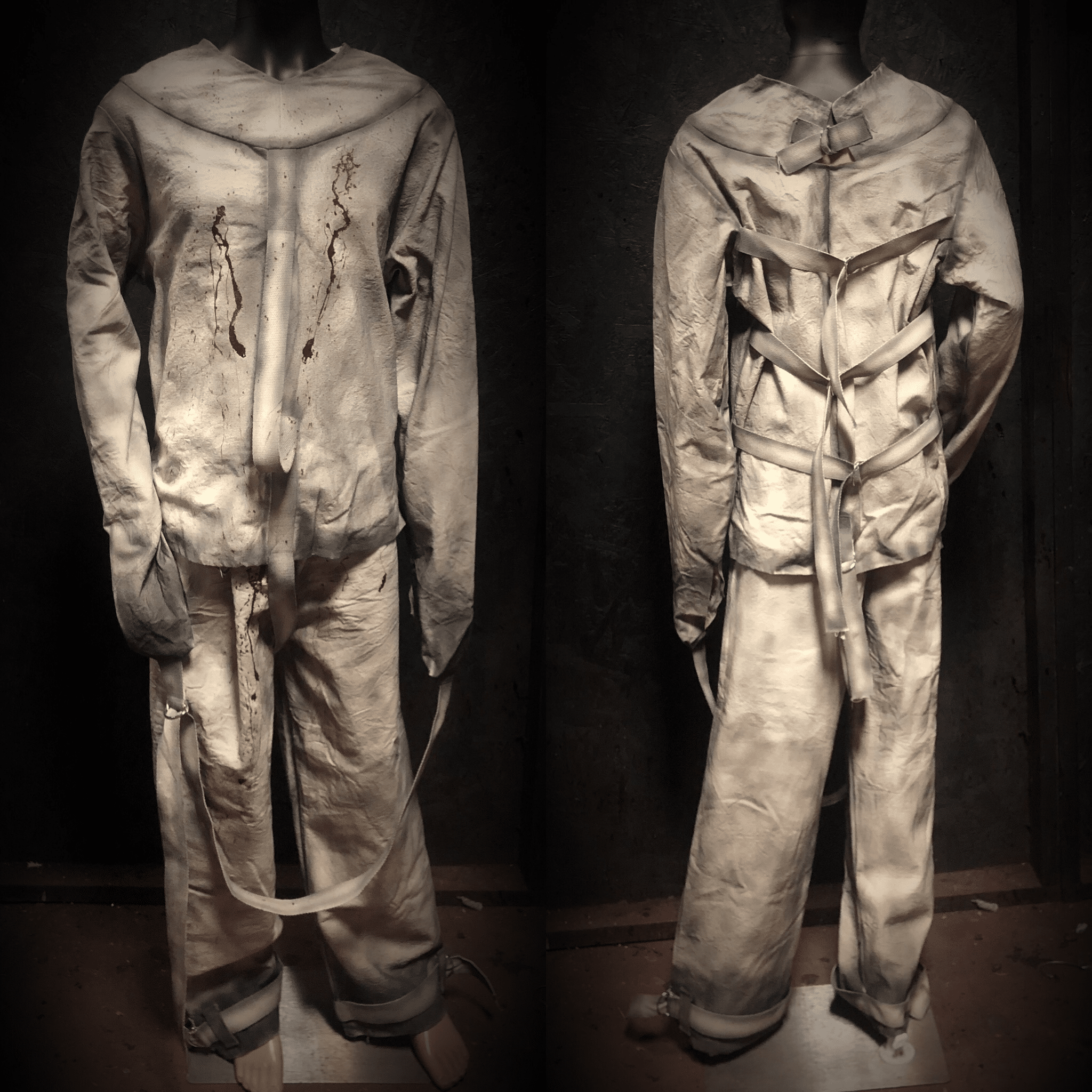 Committed Asylum Straight Jacket with Restraints Adult Costume