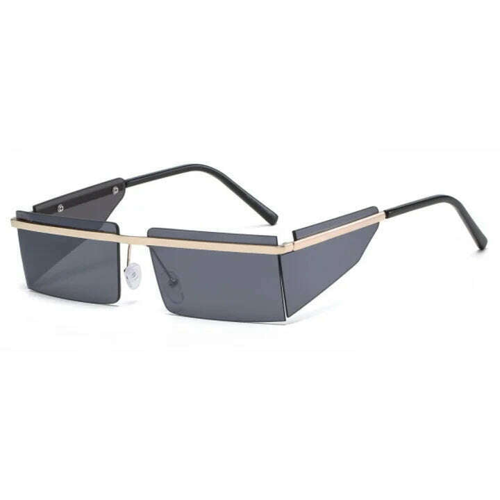 Cool Rectangle Metal Bar Sunglasses