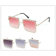 Cool Rhinestone Lines Lenses Sunglasses