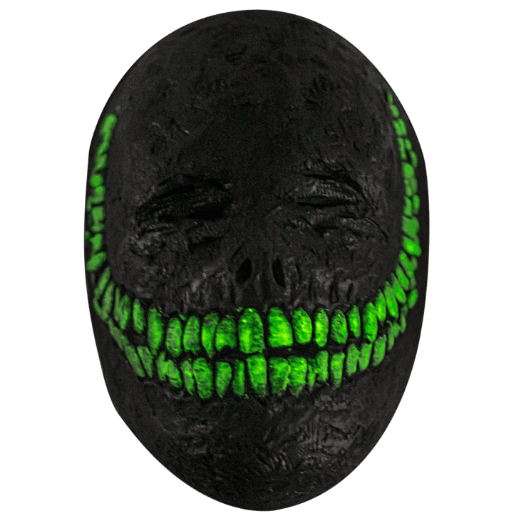 Creepy Grinning Creature Glow in the Dark Half Mask