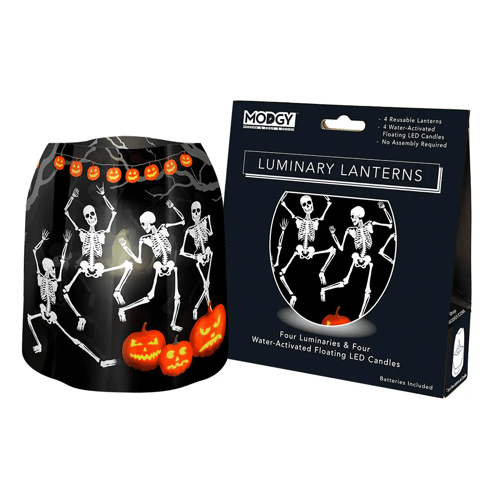 Dancing Halloween Skeletons Floating Luminary LED Candle