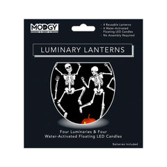 Dancing Halloween Skeletons Floating Luminary LED Candle