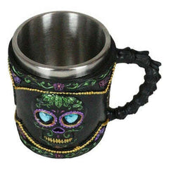 Day of The Dead Resin Skull Mug