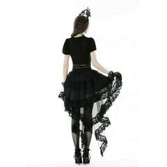 Delicate Punk Frilly Lace Swallow Tail Skirt