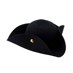 Deluxe 100% Wool Felt Tricorn Pirate Hat