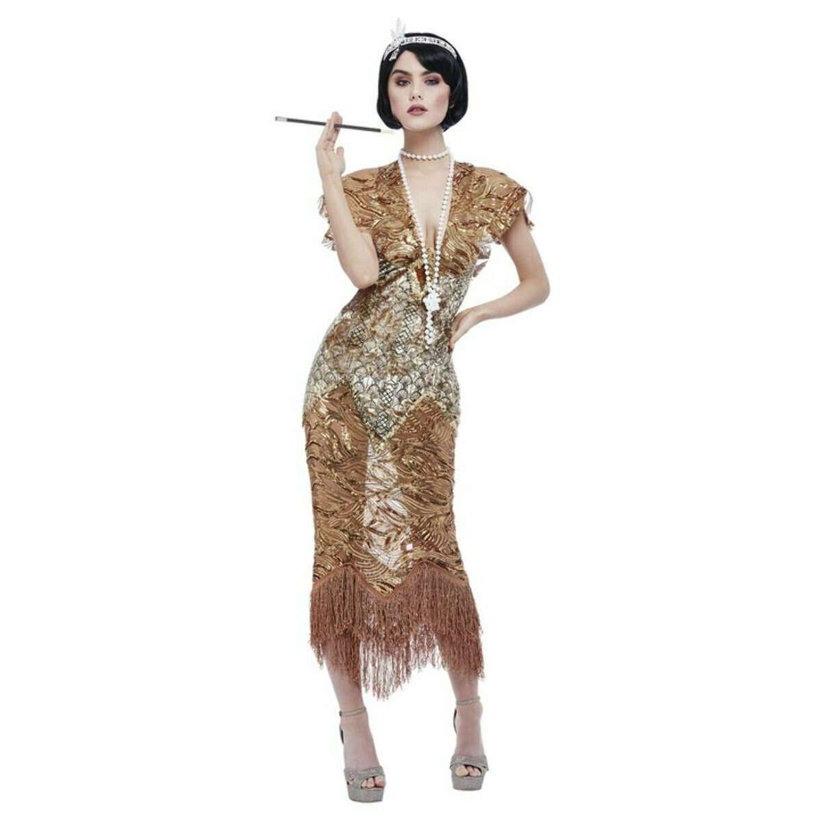 Deluxe 20's Sequin Gold Flapper Adult Costume