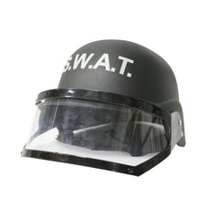 Deluxe Adult Black SWAT Visor Helmet