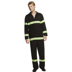 Deluxe Blazing  Fire Fighter Adult Costume