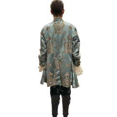 Deluxe Colonial Pastel Blue Brocade Men's Costume