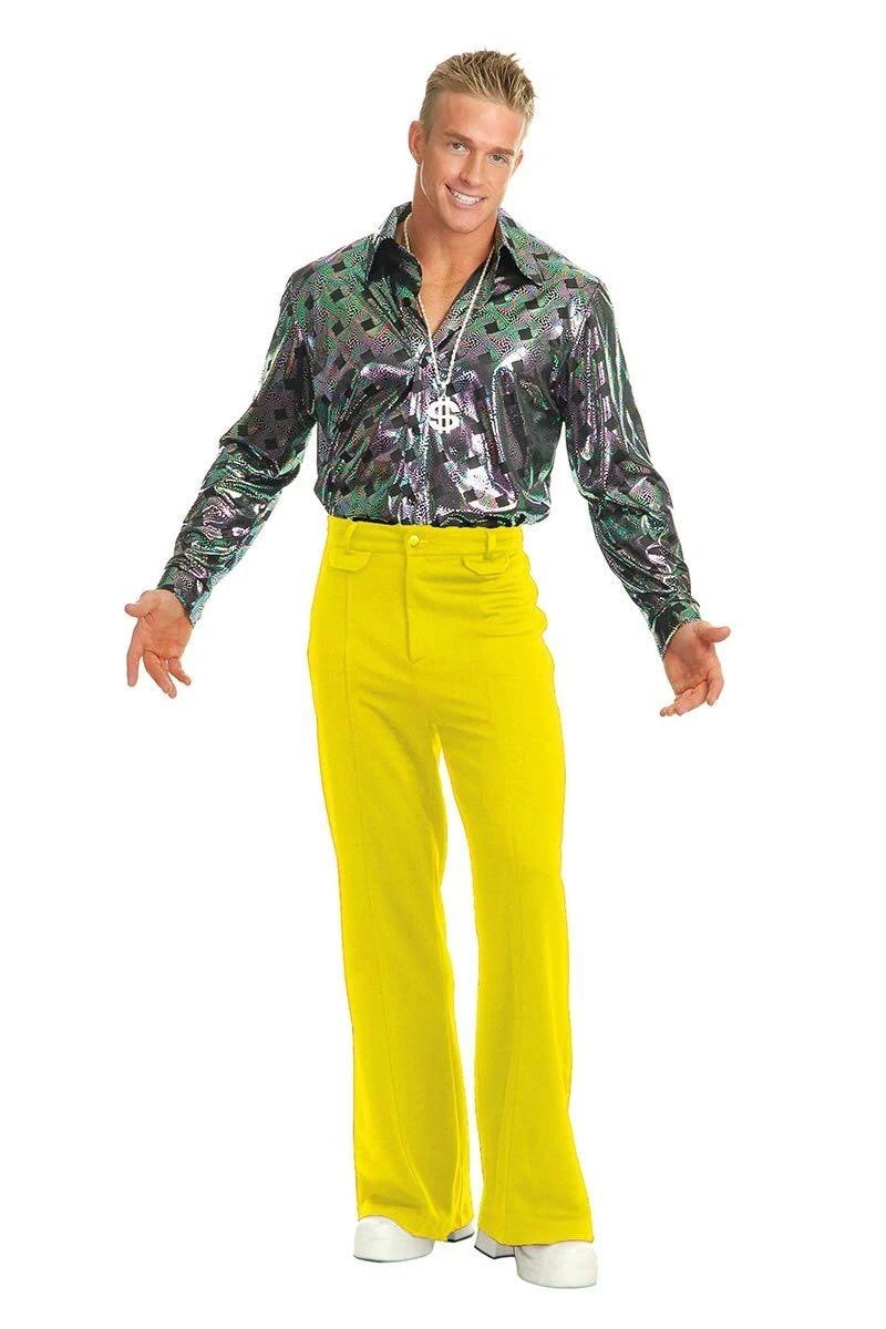 Colorful Men's 70s Flared Disco Pants