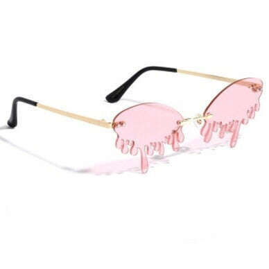 Dripping Oval Lens Sunglasses