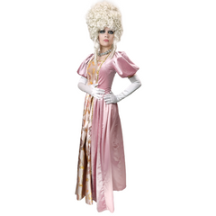 Colonial Light Pink and Champagne Velvet Women's Costume