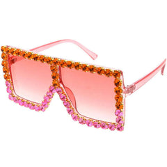 Elton Duo Tone Rhinestone Sunglasses