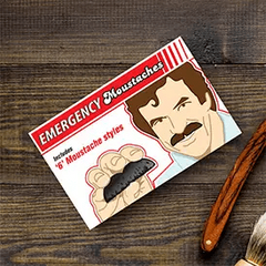 Emergency Moustache Kit with 6 Styles