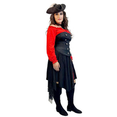 Entrancing Red Pirate Lass Women's Costume