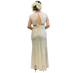 Exclusive 1920s Beaded Wedding Gown Women's Costume