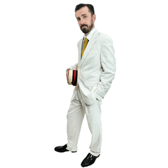 Exclusive 1920s Cream Seersucker Suit Adult Costume