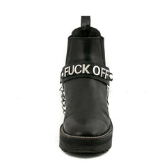 "F Off" Chain Boot Strap