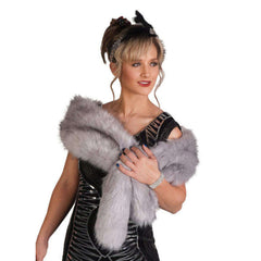 Fabulous Flapper Faux Fur Stole Wrap