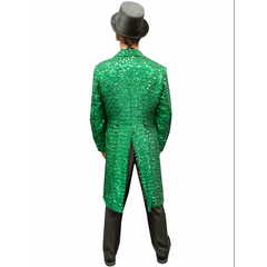 Fantastic Green Sequin Men's Adult Tailcoat