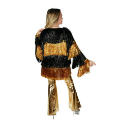 Fantastic Horizontal Black & Gold Tinsel Festival Jacket