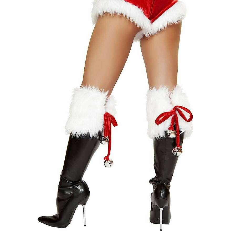 Faux Fur Jingle Bell Boot Toppers