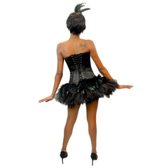 Fierce Black Swan Tutu Corset Adult Costume