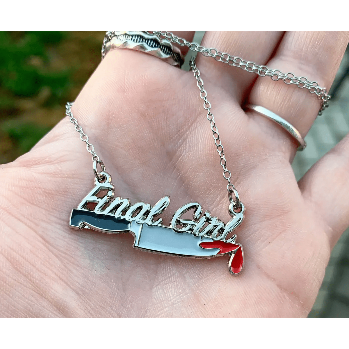 Final Girl Bloody Knife Necklace