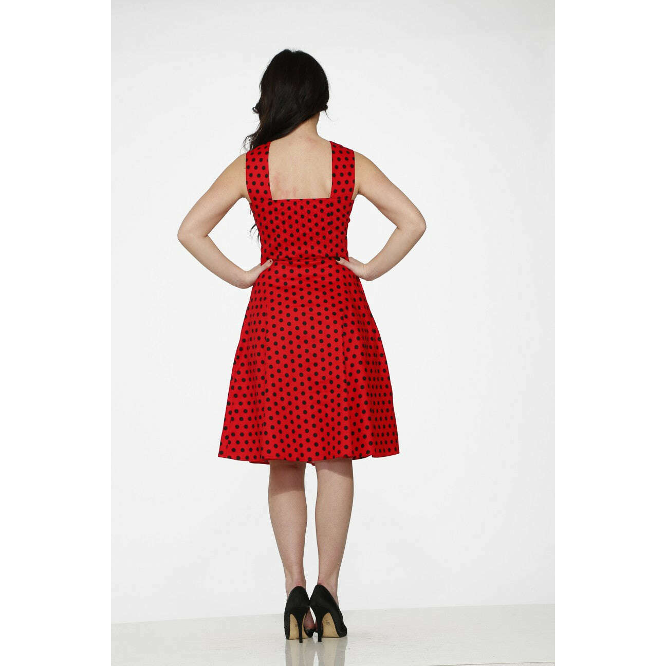 Flirty Polka Dot Pinup Swing Dress