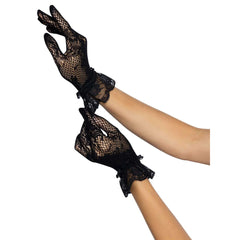 Floral Lace Wrist Length Gloves