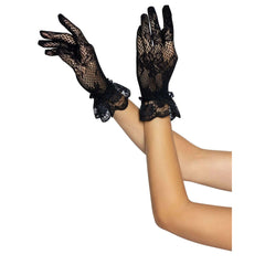 Floral Lace Wrist Length Gloves