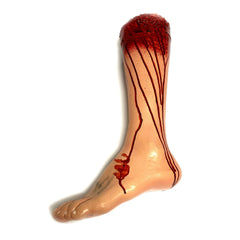 Foam Rubber and Latex Bloody Severed Foot Stump