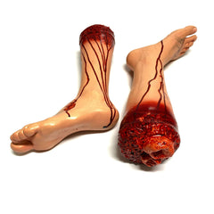 Foam Rubber and Latex Bloody Severed Foot Stump