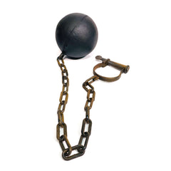 Foam Rubber Ball with Plastic Chain & Prop Leg Iron - Action Prop