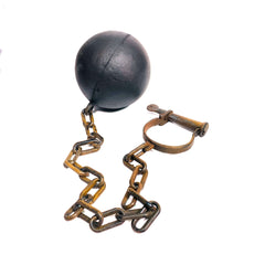 Foam Rubber Ball with Plastic Chain & Prop Leg Iron - Action Prop