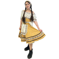 German Women Yellow Dirndl Adult Costume