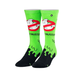 Ghost Busters Oozing Slime Crew Length Knit Socks