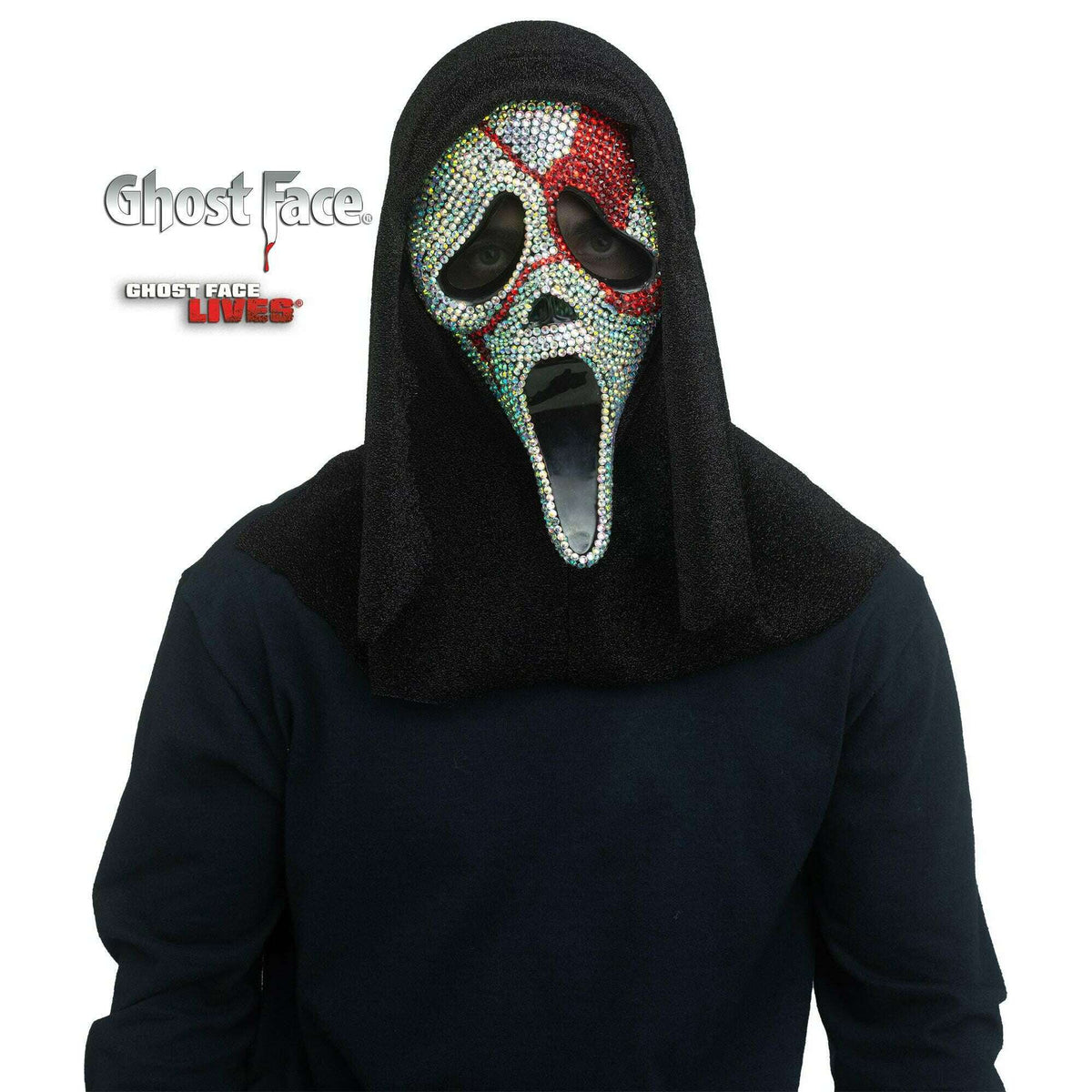 Ghost Face Bloody Bling Mask