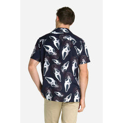 OppoSuits Ghostface Print Short Sleeve Button Up Shirt